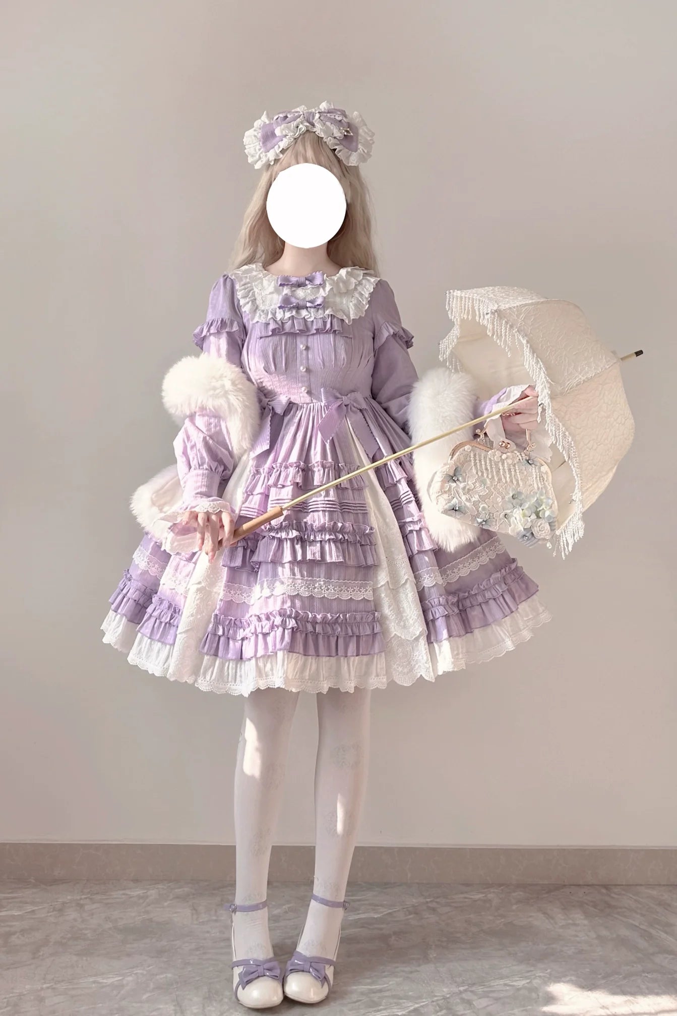 Elegant Doll-like Lolita OP - Retro Charm and Multifunctional Details