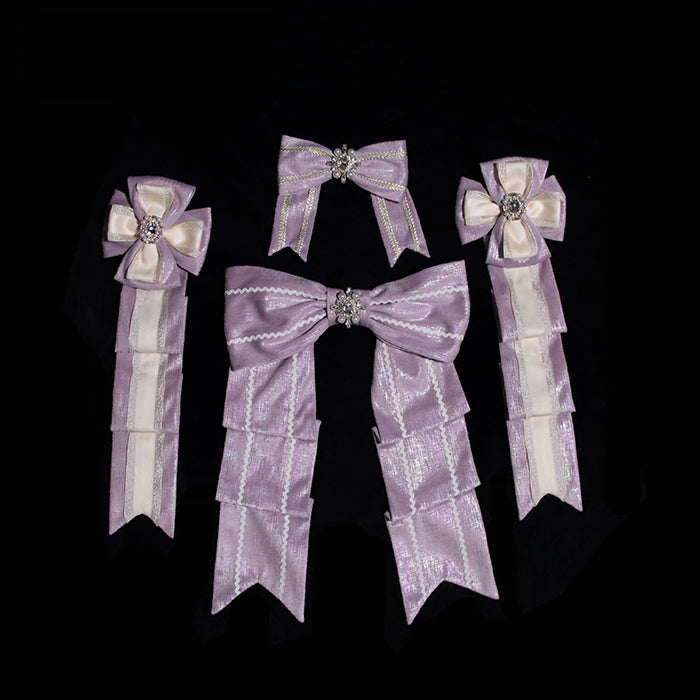 Girls' Anniversary Court Retro Dress with Lace Trims