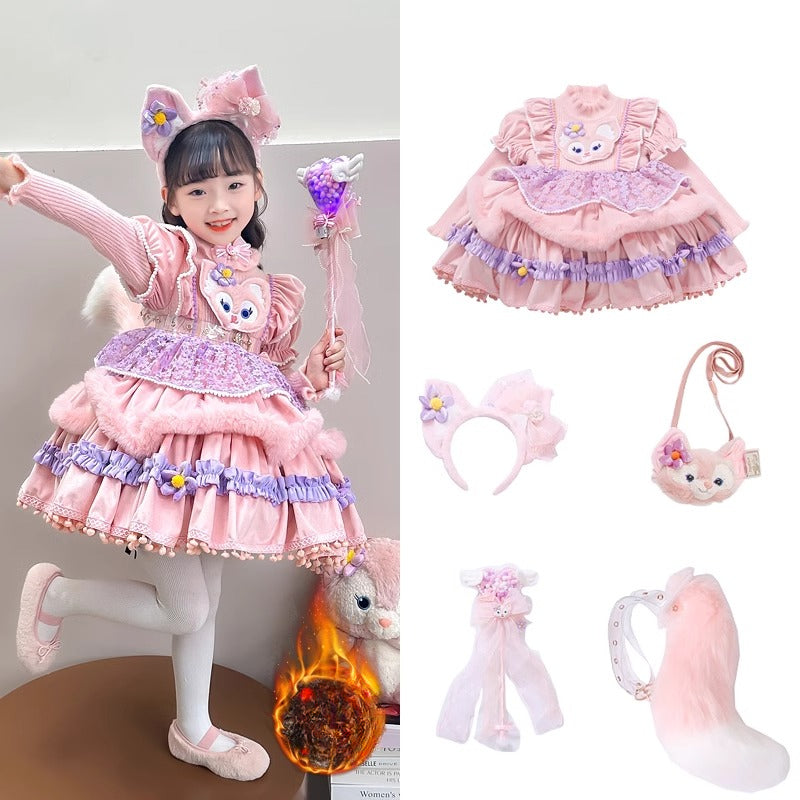 LinaBell Lolita Princess Dress for Girls 2025 New Summer Dress Children's Birthday Dress