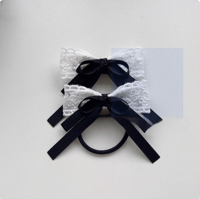 Cute Twin Ponytail Hair Accessory Butterfly Bow Streamer Hair Clips Lolita Sweet Girl Hair Ties