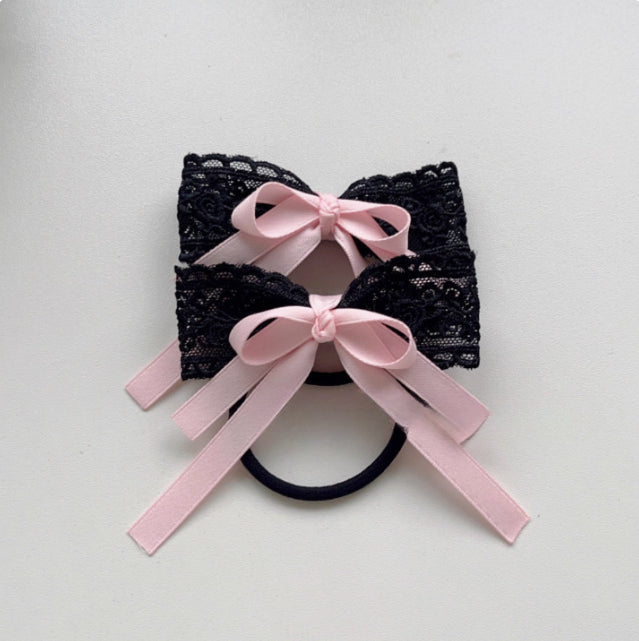 Cute Twin Ponytail Hair Accessory Butterfly Bow Streamer Hair Clips Lolita Sweet Girl Hair Ties
