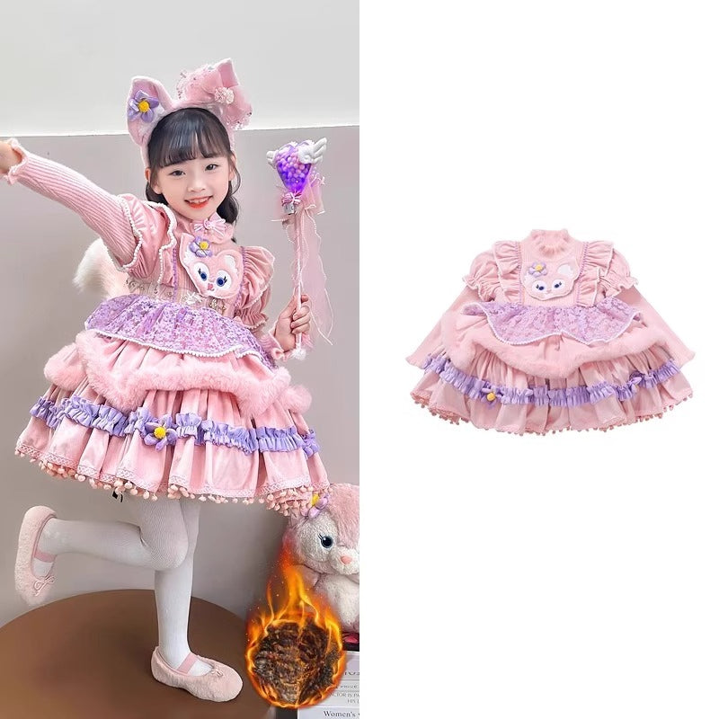 LinaBell Lolita Princess Dress for Girls 2025 New Summer Dress Children's Birthday Dress