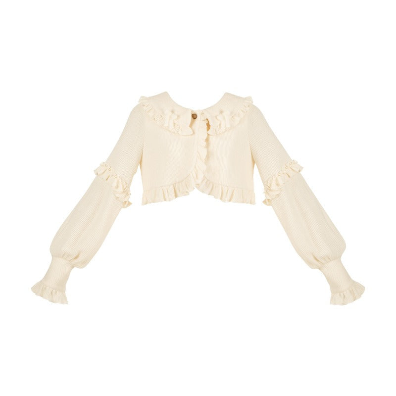 Vintage Pastoral Embroidery Tiered JSK - Four Seasons Garden Charm