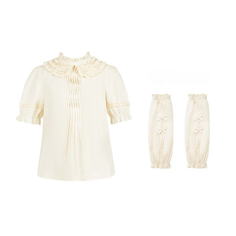 Vintage Pastoral Embroidery Tiered JSK - Four Seasons Garden Charm