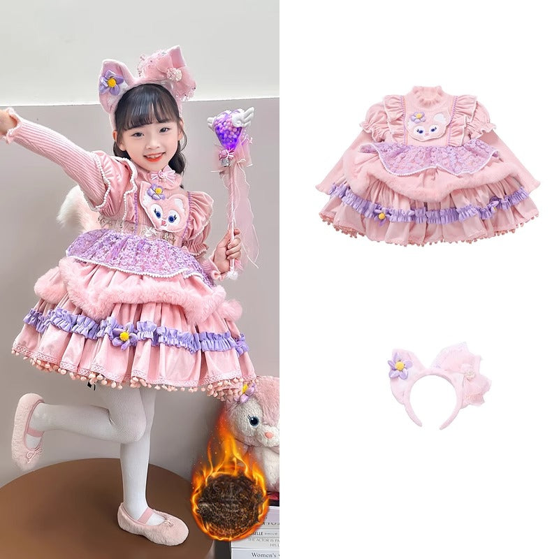 LinaBell Lolita Princess Dress for Girls 2025 New Summer Dress Children's Birthday Dress