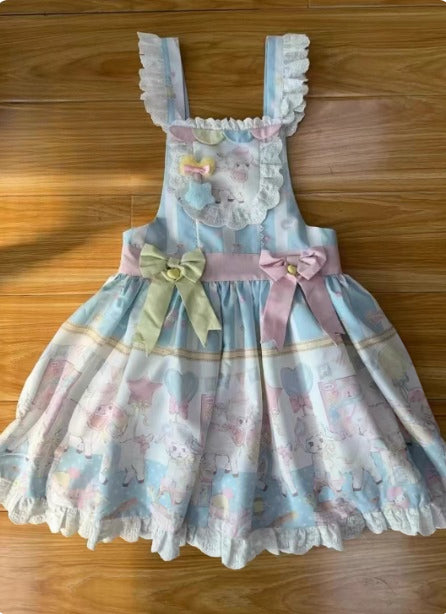 Cute lamb doll-like style sweet pink lolita jsk set