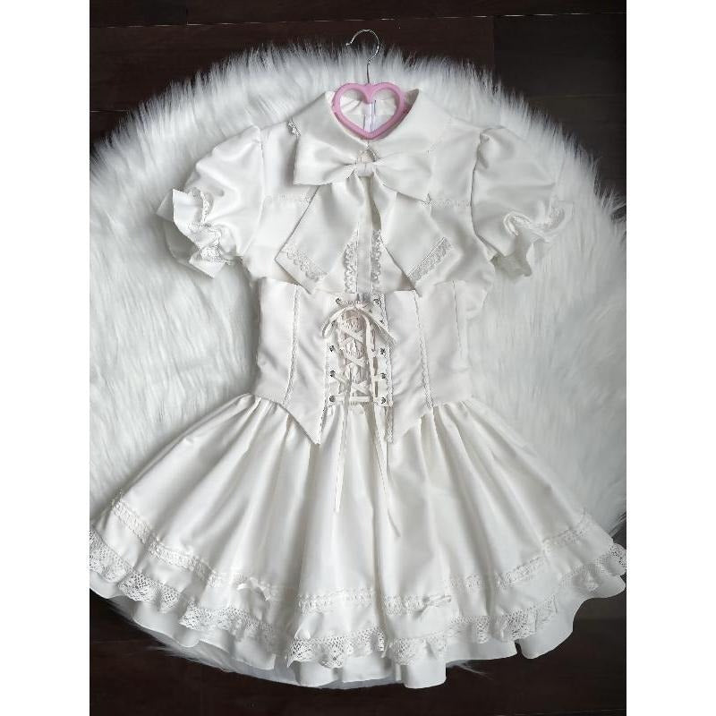 Regal Doll Lolita Set - Vintage-Inspired Cape and Corset Dress Ensemble