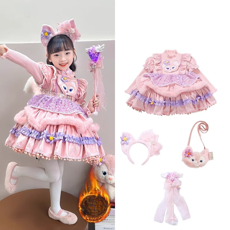 LinaBell Lolita Princess Dress for Girls 2025 New Summer Dress Children's Birthday Dress