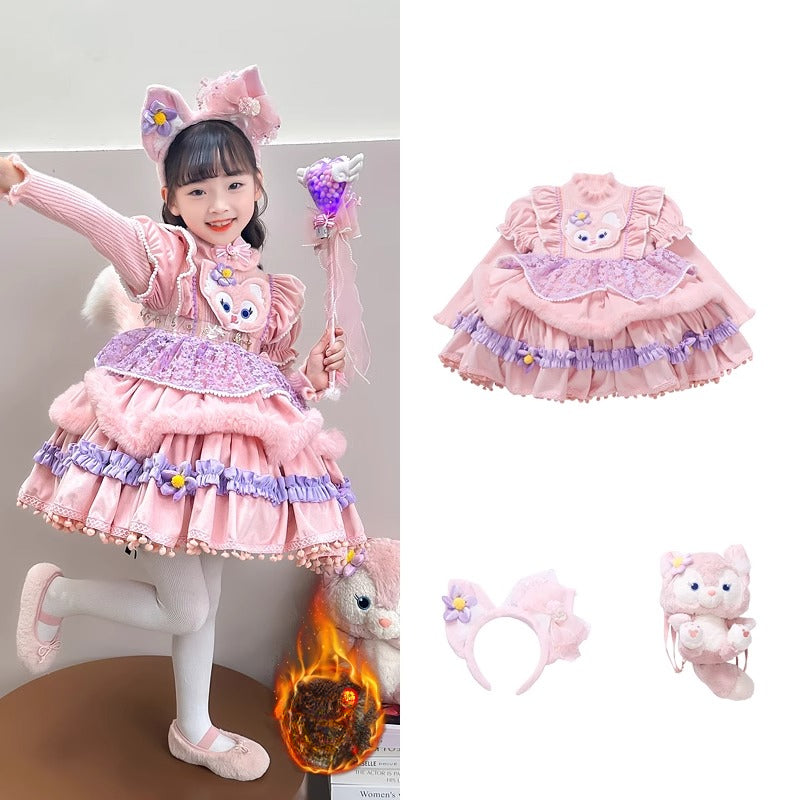 LinaBell Lolita Princess Dress for Girls 2025 New Summer Dress Children's Birthday Dress