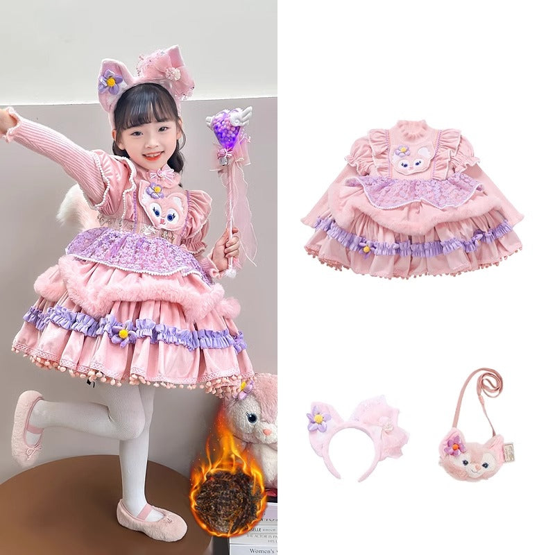 LinaBell Lolita Princess Dress for Girls 2025 New Summer Dress Children's Birthday Dress