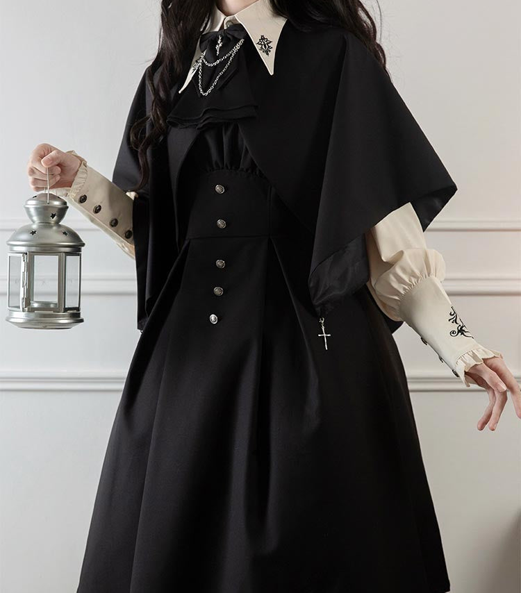 S-XL Original Ouji Cape Cloak Black Prince Style Short Cloak