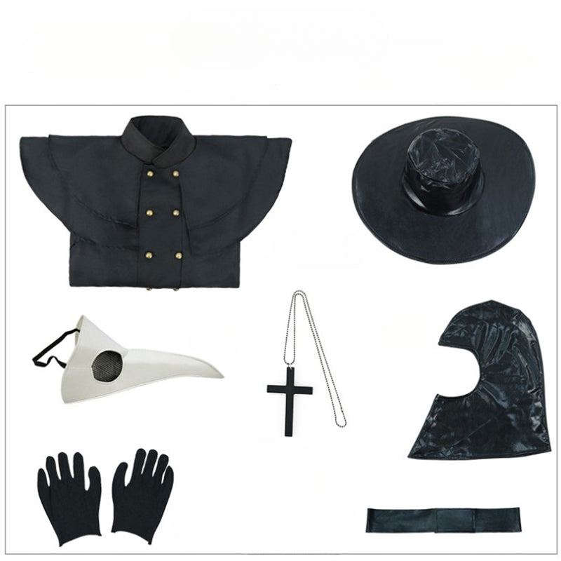 S-4XL Halloween Birdman Costume - Crow Long Beak Medieval Steampunk Plague Doctor Outfit