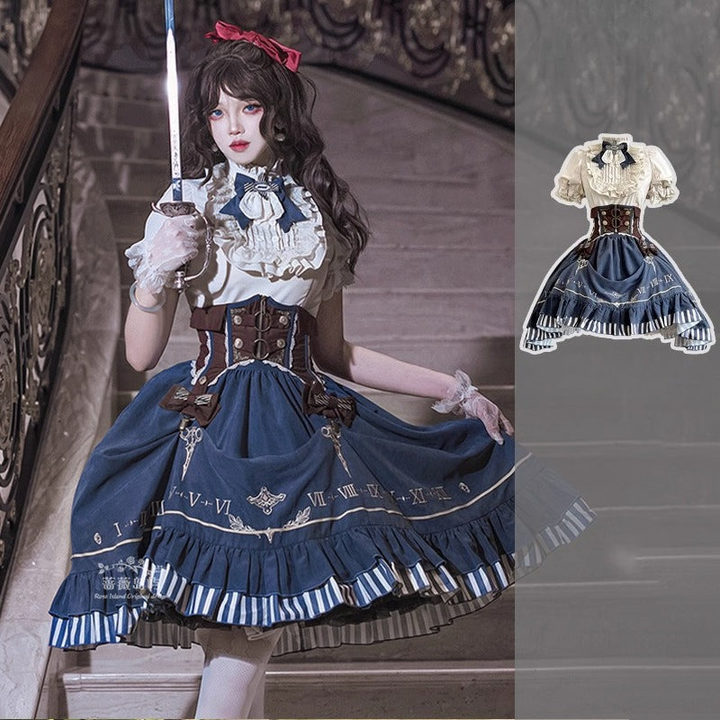 Whispers of Time in a Lolita Skirt: Steampunk Embroidery, Vintage Aesthetic