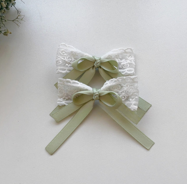 Cute Twin Ponytail Hair Accessory Butterfly Bow Streamer Hair Clips Lolita Sweet Girl Hair Ties