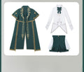 Elegant Dark Green Lolita Prince Set with Gold Embroidery - Versatile Themed Outfit
