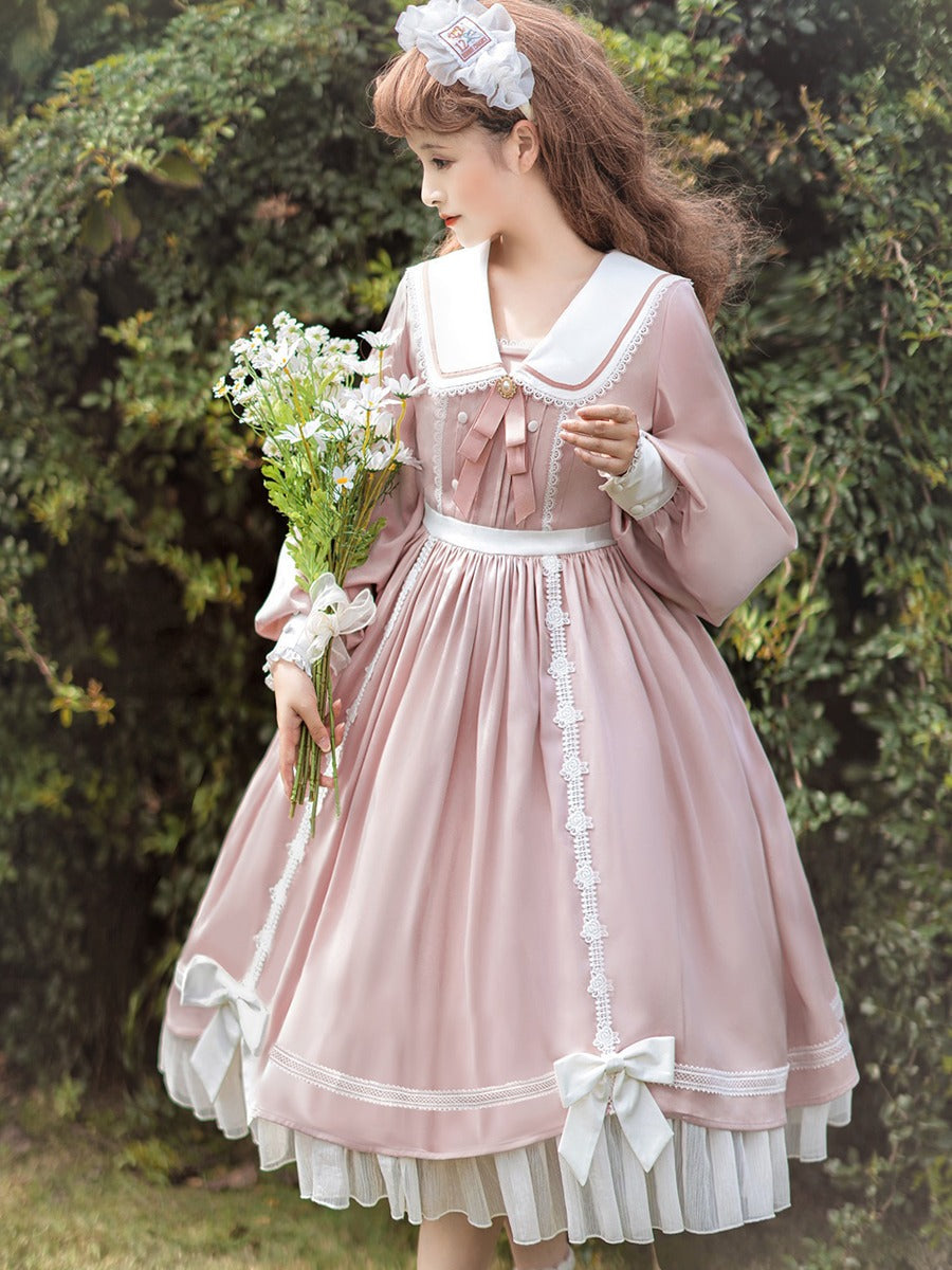 Elegant Romantic Lace Lolita OP with Grand Overskirt