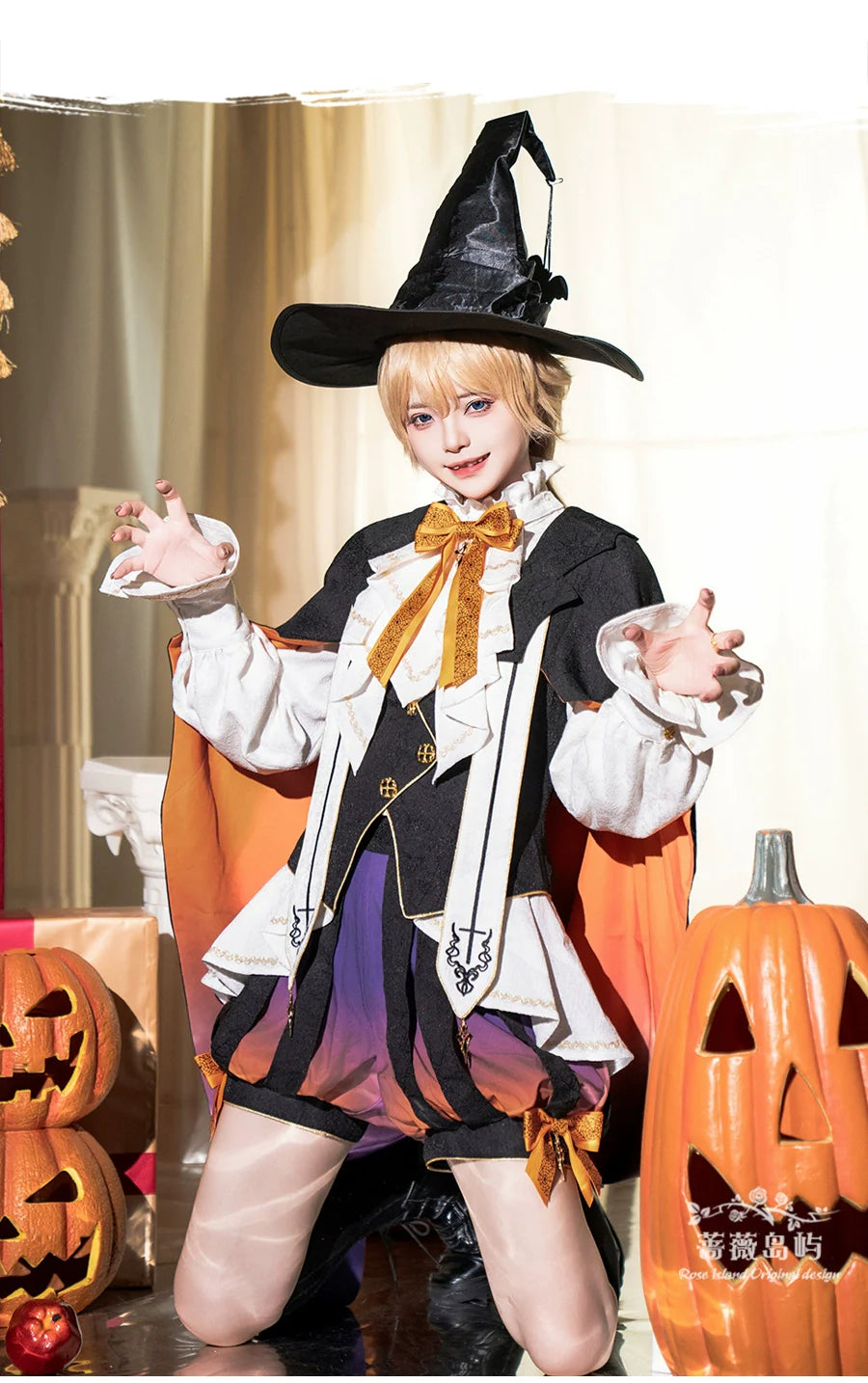 Original Carnival Night Lolita Prince-Style 2D Private Setting Cape + Shorts Performance Daily Set