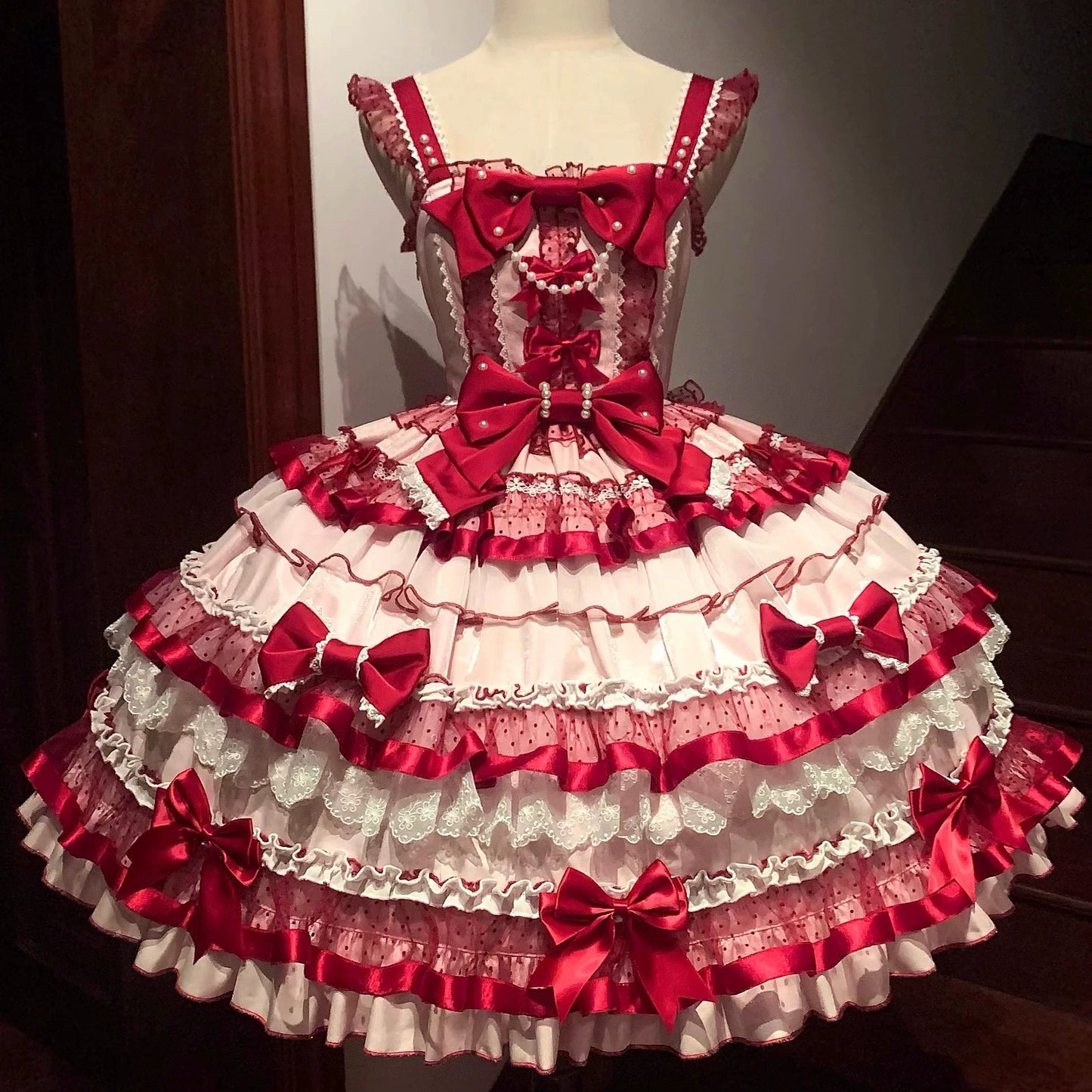 Raspberry Ribbon Vintage JSK - Original Lolita Dress