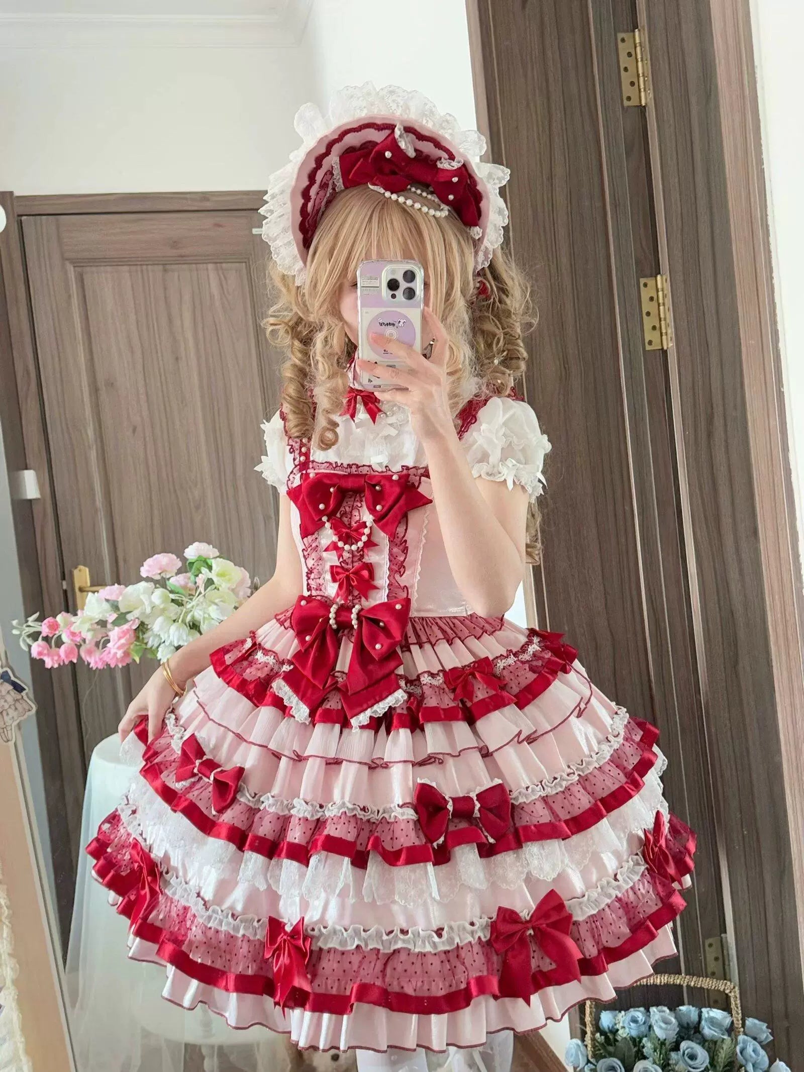 Raspberry Ribbon Vintage JSK - Original Lolita Dress