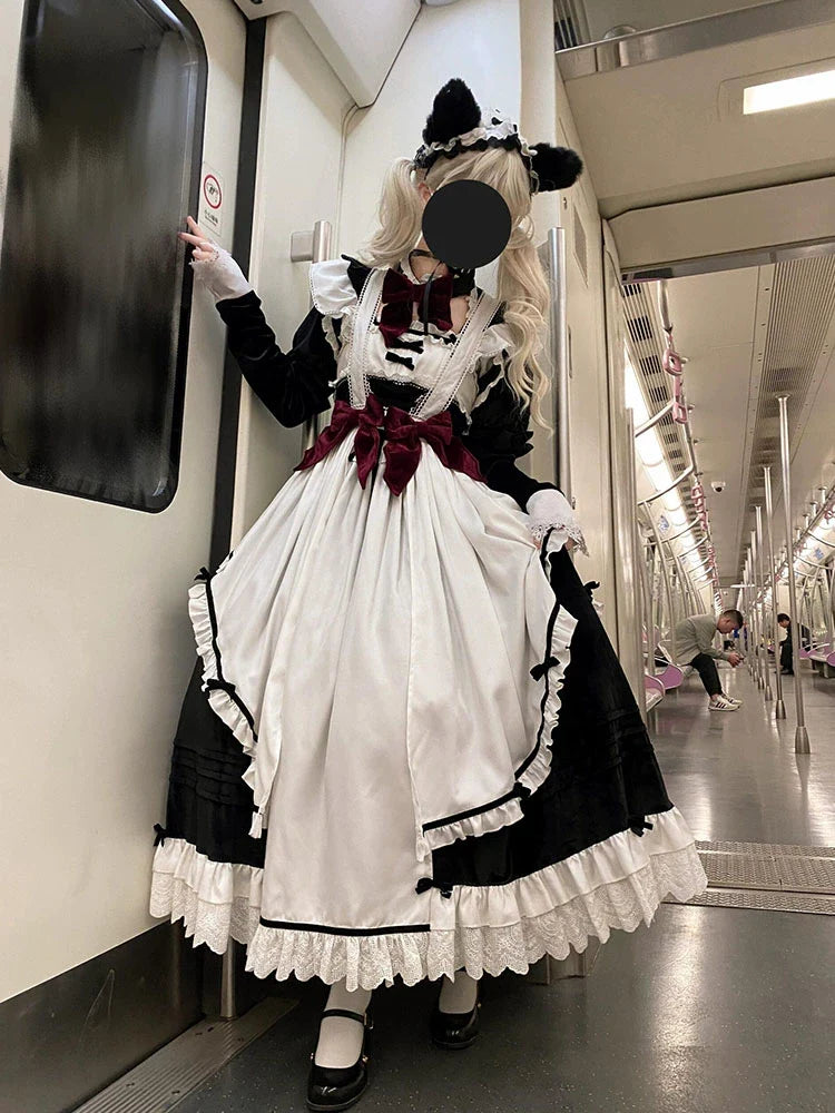 French coffee break lolita heavy industry skirt new year suit dress cute lolita dress worship cos