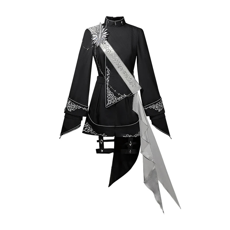 Vintage Dark Gothic Prince-style Suit with Suspenders and Shorts — Dashing and Handsome