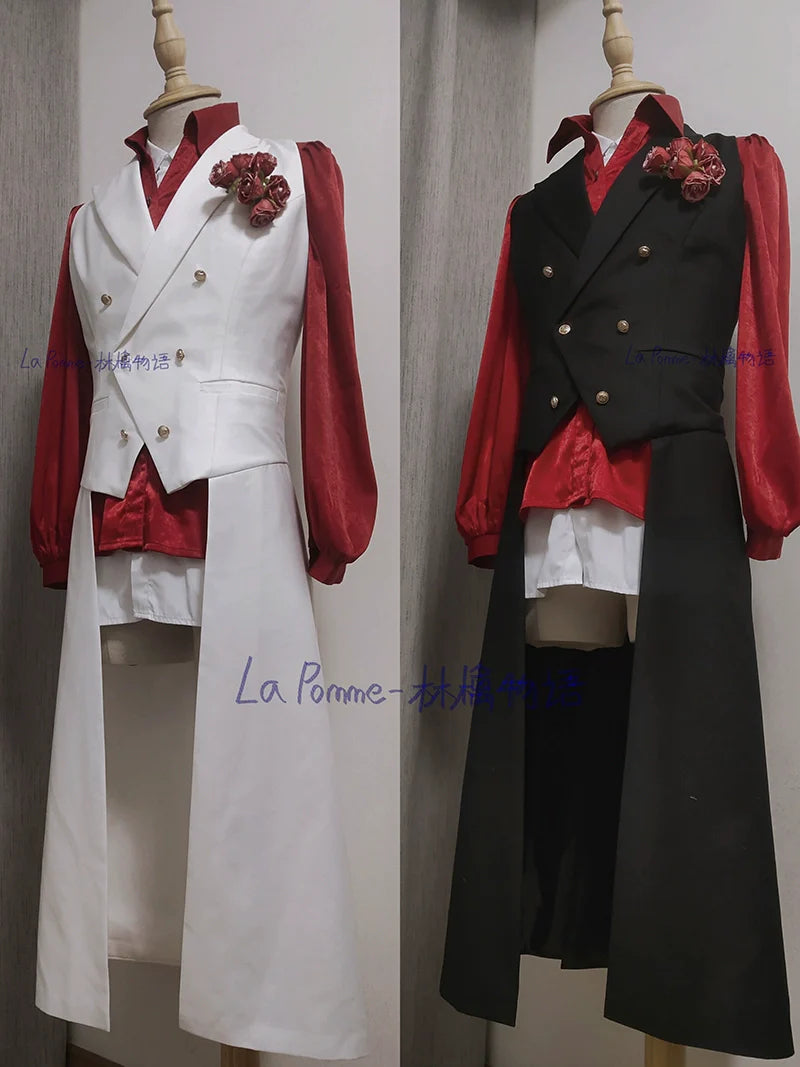 Sleeveless Prince Tailcoat – Customizable Long Tail Lolita Vest with Gold Buttons