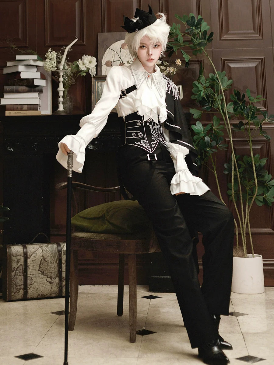 Lolita Prince-style Genderless Outfit | Cool and Stylish 2D Fantasy-Style Custom Shirt Suit