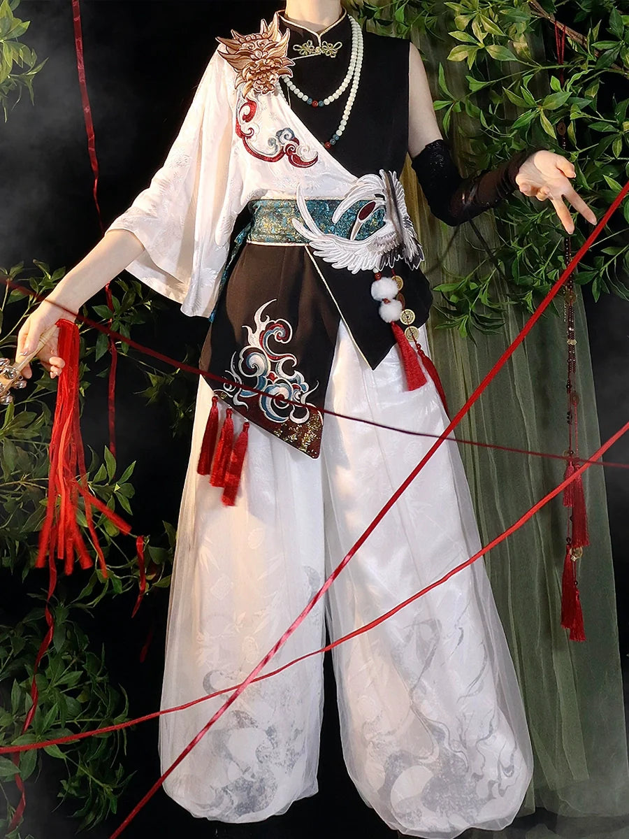 Original Chinese Style Hanfu-Inspired Ethnic Wear - Top & Pants Set