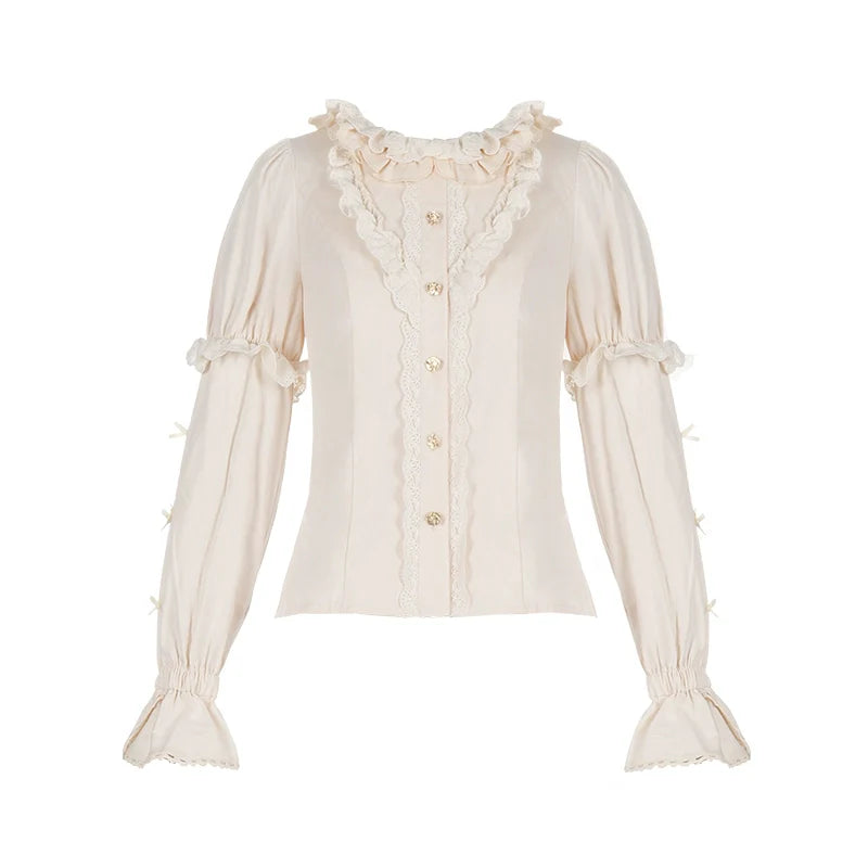 Elegant Cream Lace Layered Lolita JSK for Whimsical Gatherings