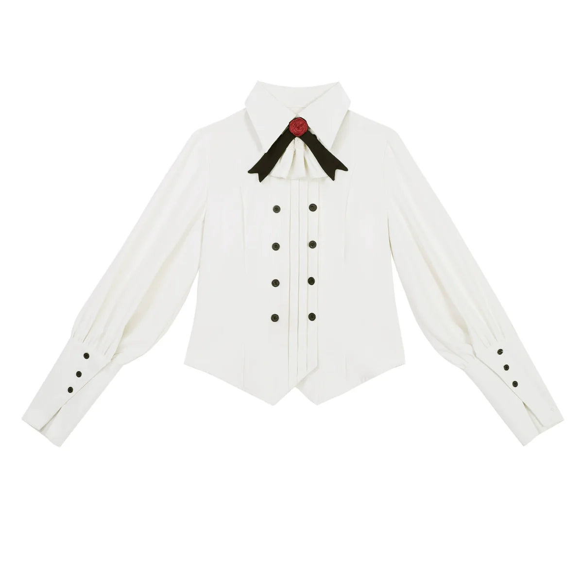 Gothic Knight-Inspired Midnight Silver-Embroidered Cloak Vest with Trousers Set