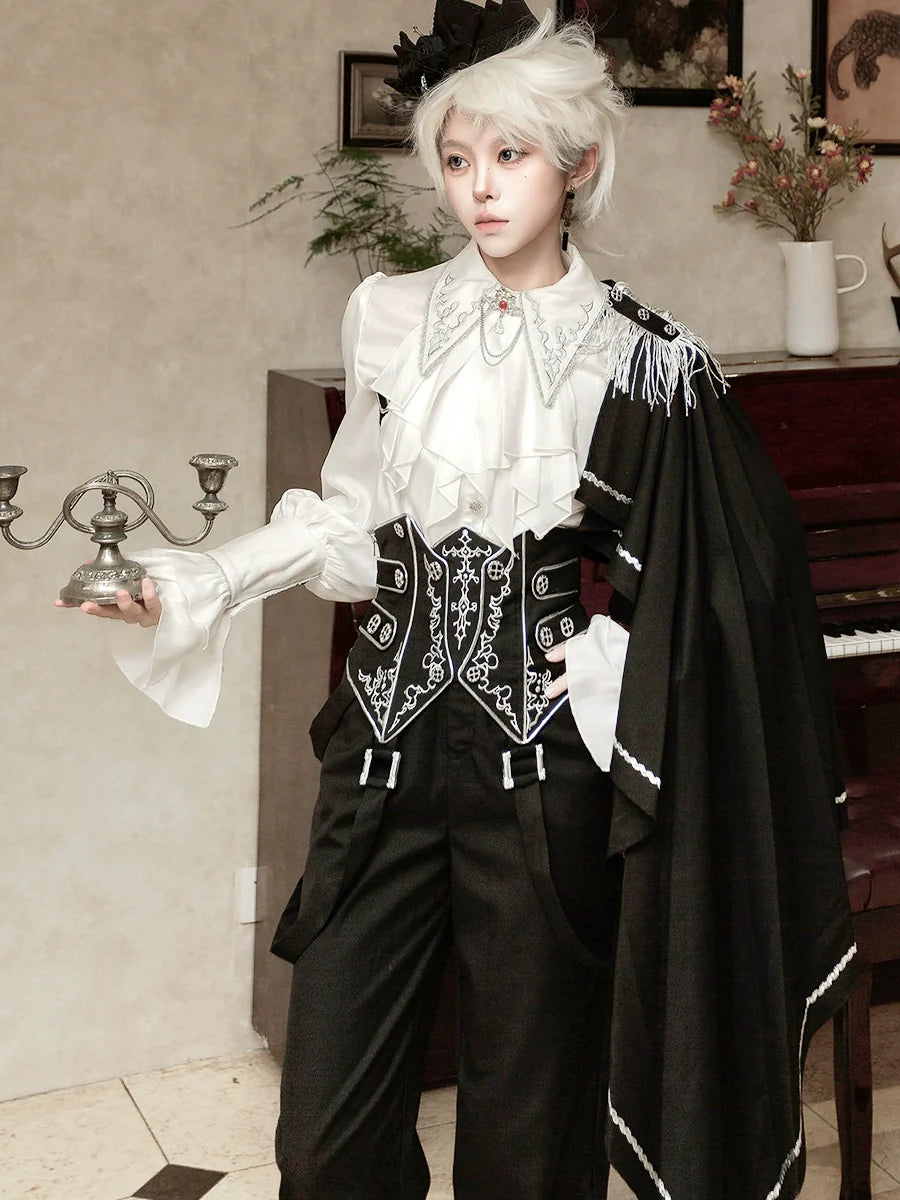 Lolita Prince-style Genderless Outfit | Cool and Stylish 2D Fantasy-Style Custom Shirt Suit