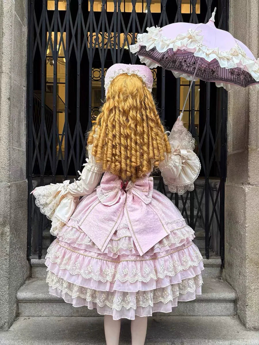 Gothic Lolita Dress with Intricate Lace and Elegant Bows - multiple colors Fantasy Style