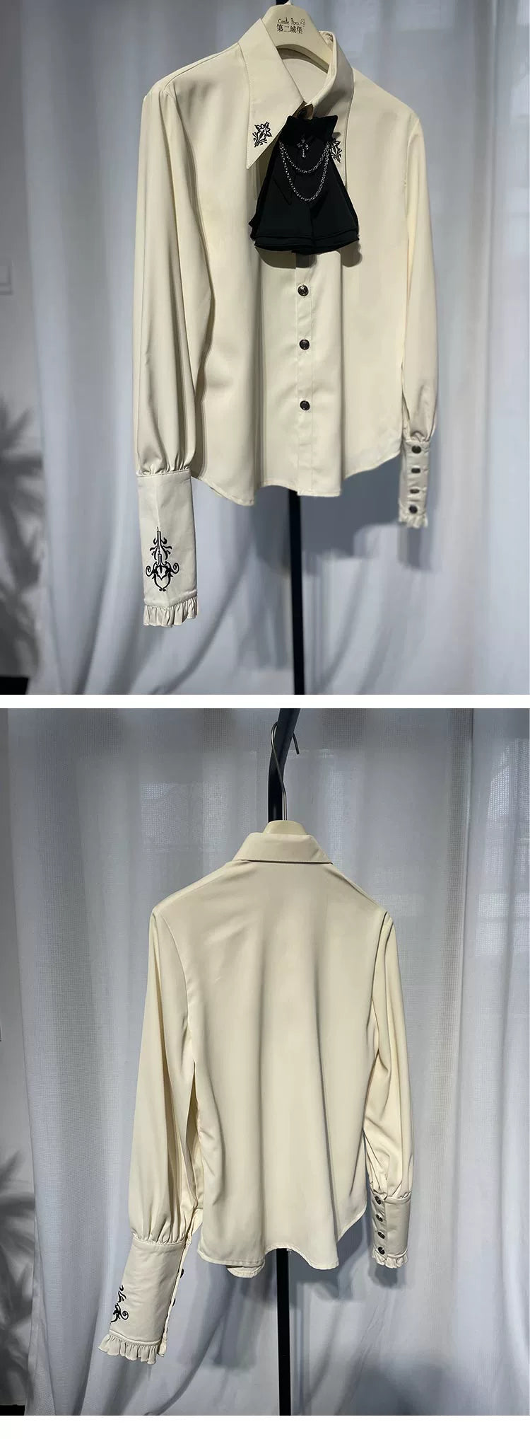 Original Lolita Prince-Style Cape Shirt + Overall Dress Set – Fantasy Gothic Lolita Costume for Cosplay or Daily Wear