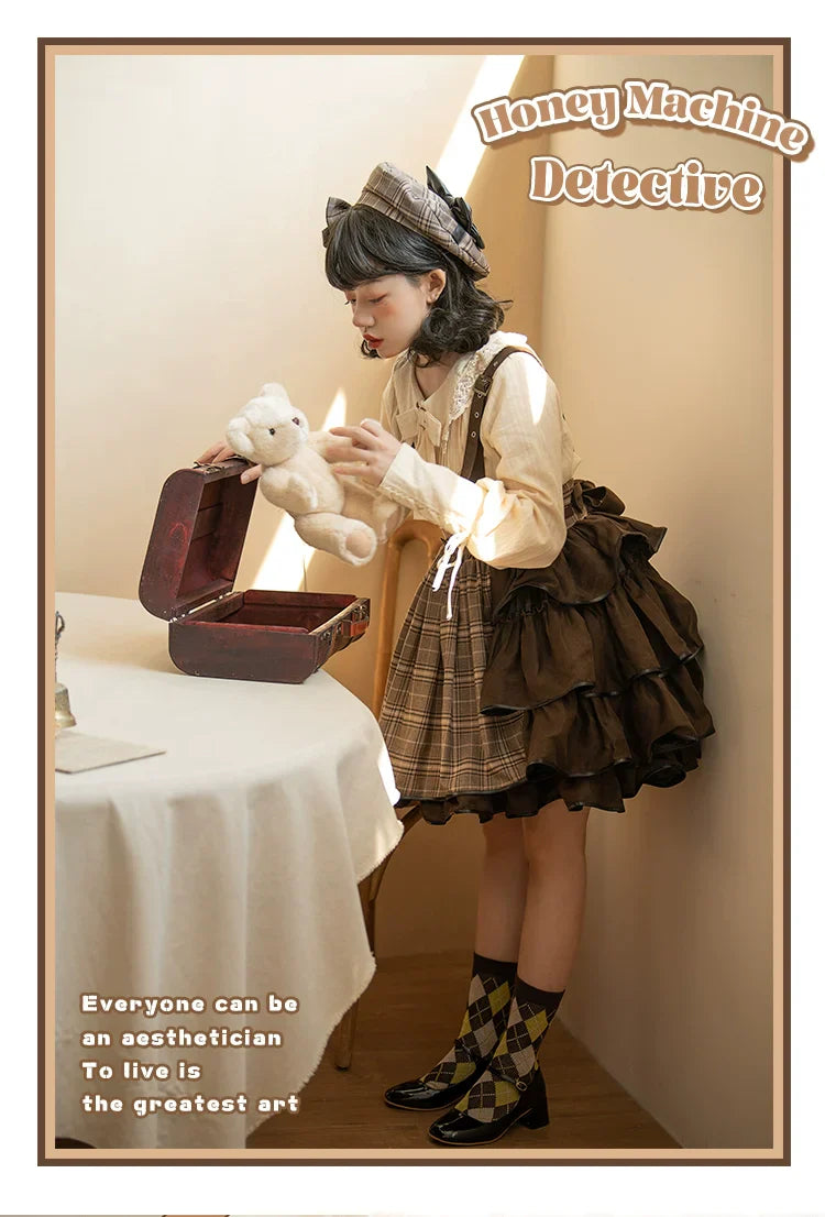 Lolita Mutton Leg Sleeve Long Sleeve Blouse Vintage Elegant Inner Shirt Lolita