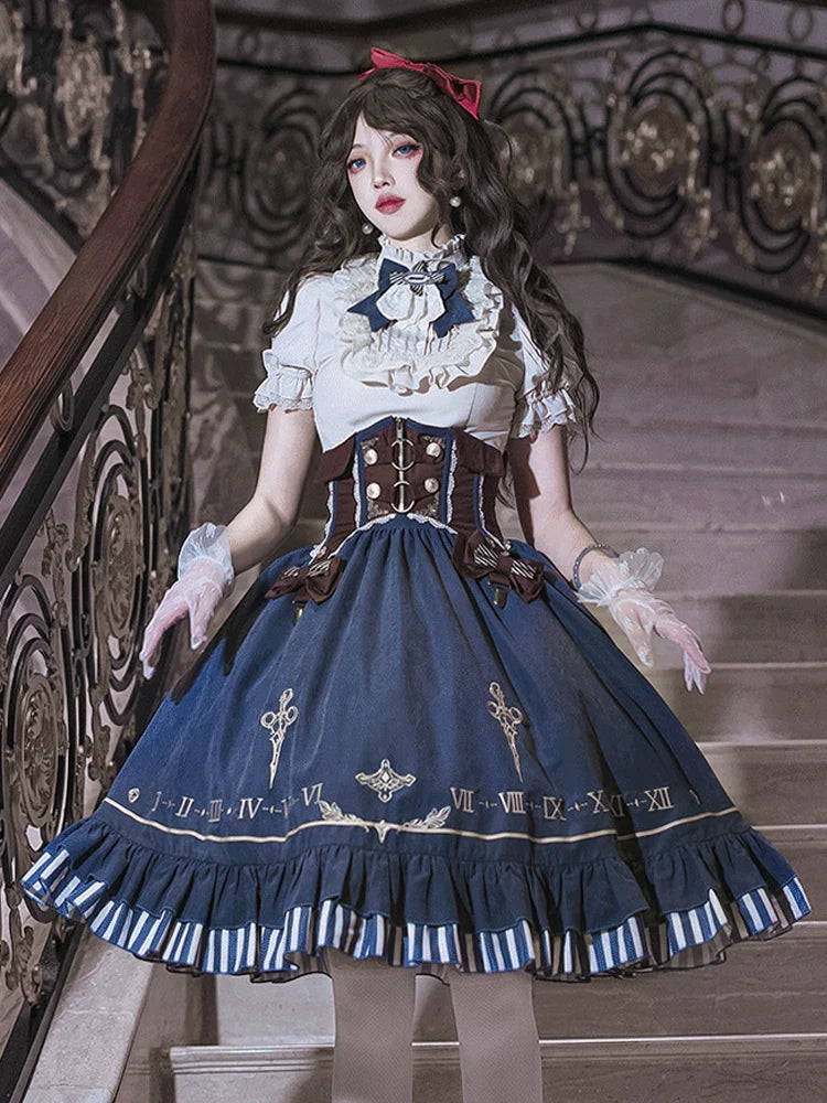 Whispers of Time in a Lolita Skirt: Steampunk Embroidery, Vintage Aesthetic