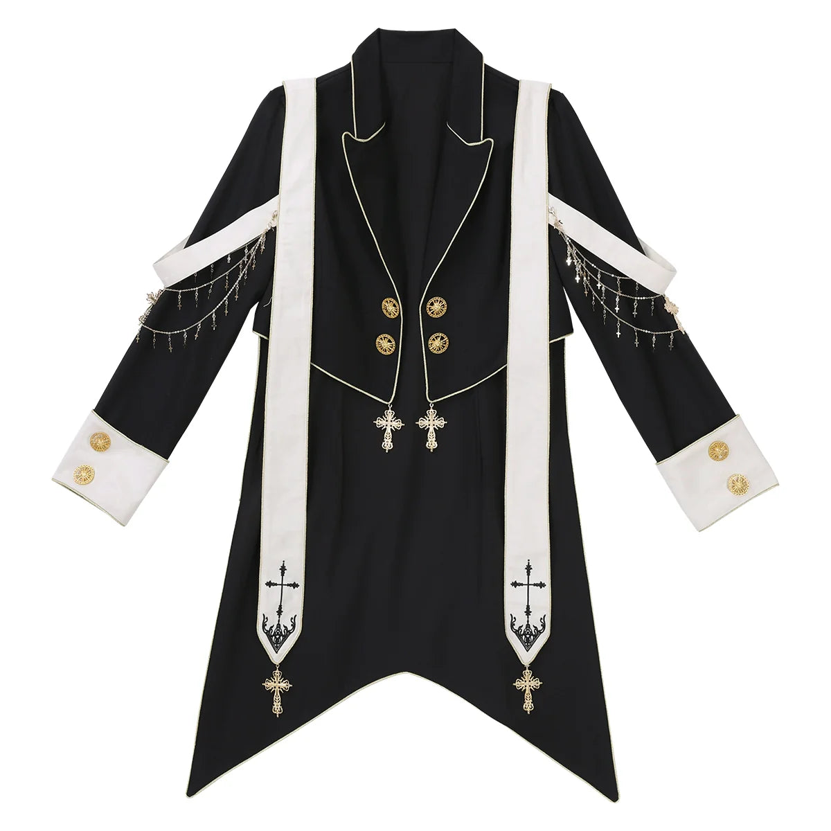 Priest Lolita long-sleeved coat, shirt, and pants — Ouji (prince-style), knight-inspired outfit