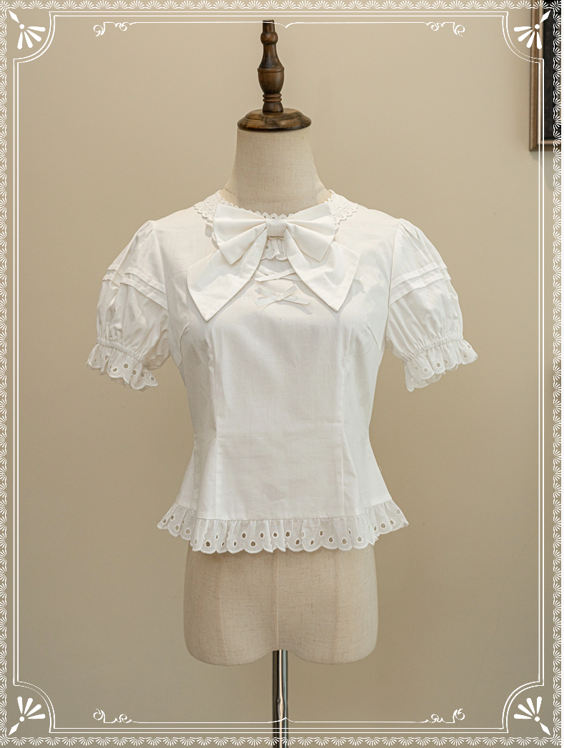 Elegant Black and White Lolita JSK with Detachable Apron