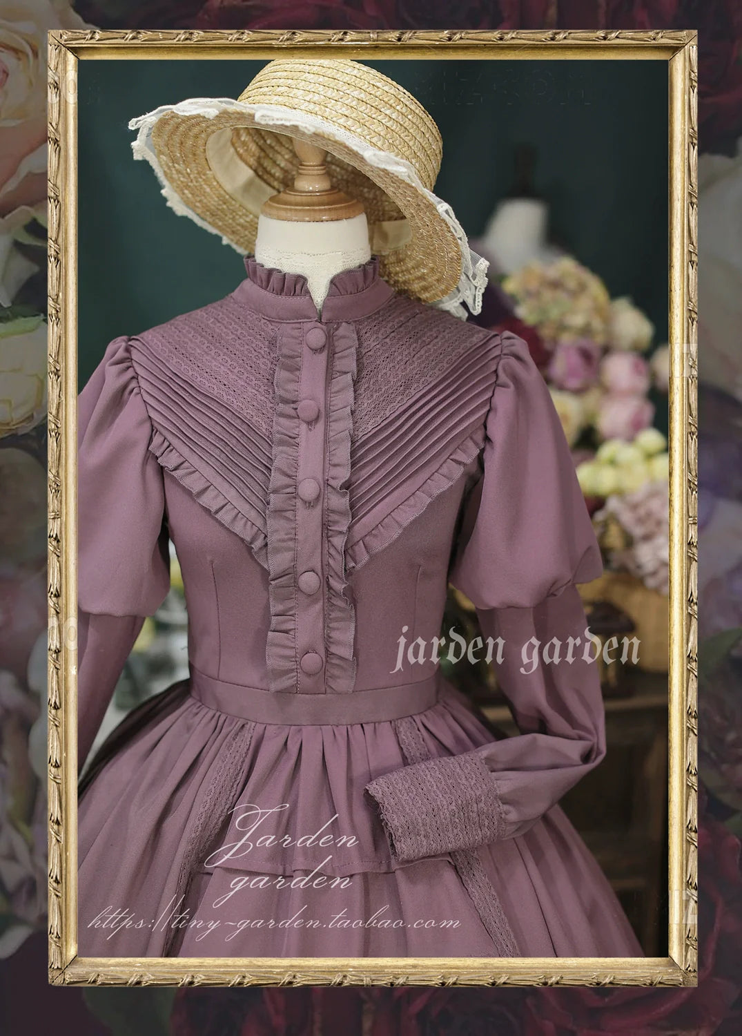 Black Forest Charm: Elegance Classic Vintage Lamb Leg Sleeve Stand-Up Collar Lolita OP Dress in Seven Colors