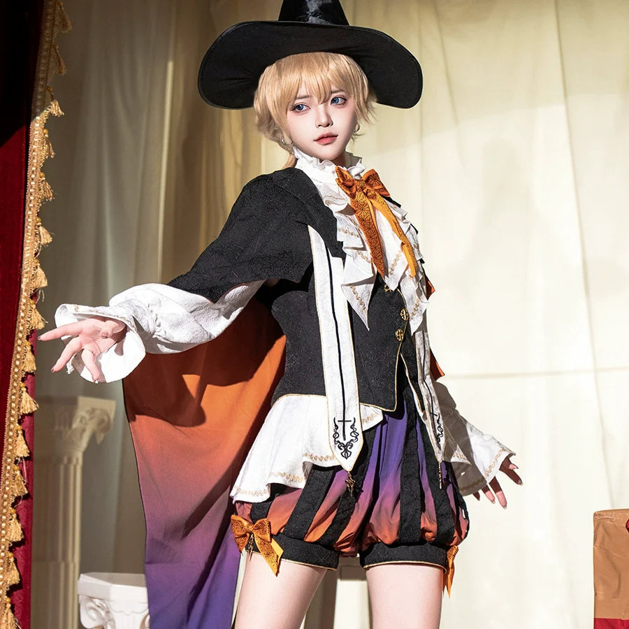 Original Carnival Night Lolita Prince-Style 2D Private Setting Cape + Shorts Performance Daily Set