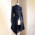 Elegant Black and White Lolita Coat - Versatile Gothic Statement Piece for Formal Events