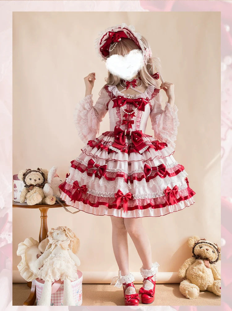 Raspberry Ribbon Vintage JSK - Original Lolita Dress