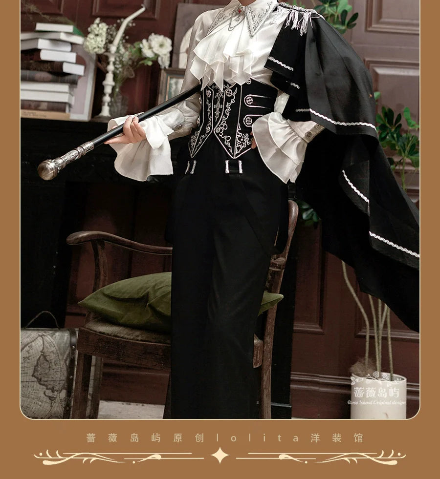 Lolita Prince-style Genderless Outfit | Cool and Stylish 2D Fantasy-Style Custom Shirt Suit