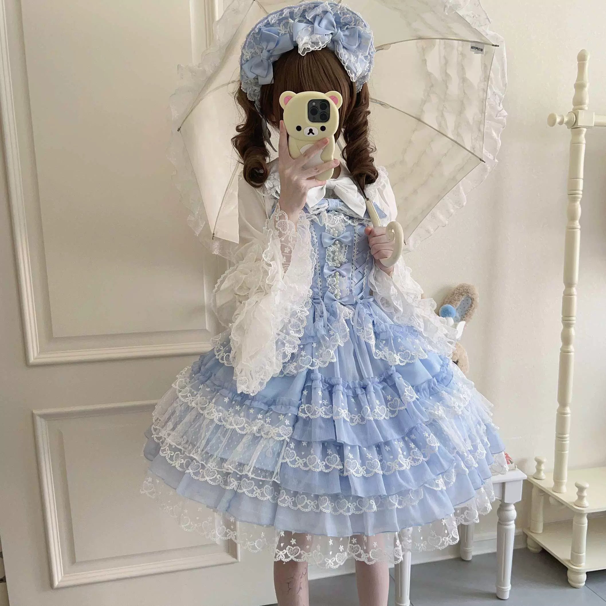 [Prelude to Love] Pink Romantic Lolita JSK Strap Dress