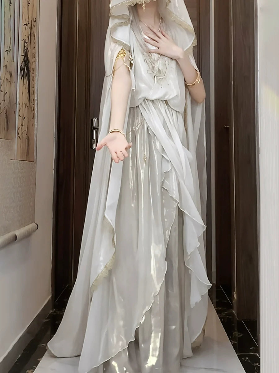 Judgment Angel Original Lolita Design Dress - Greek Goddess Style Ethereal Cape Long Dress