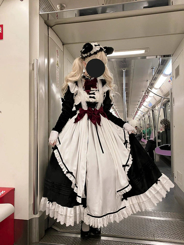 French coffee break lolita heavy industry skirt new year suit dress cute lolita dress worship cos