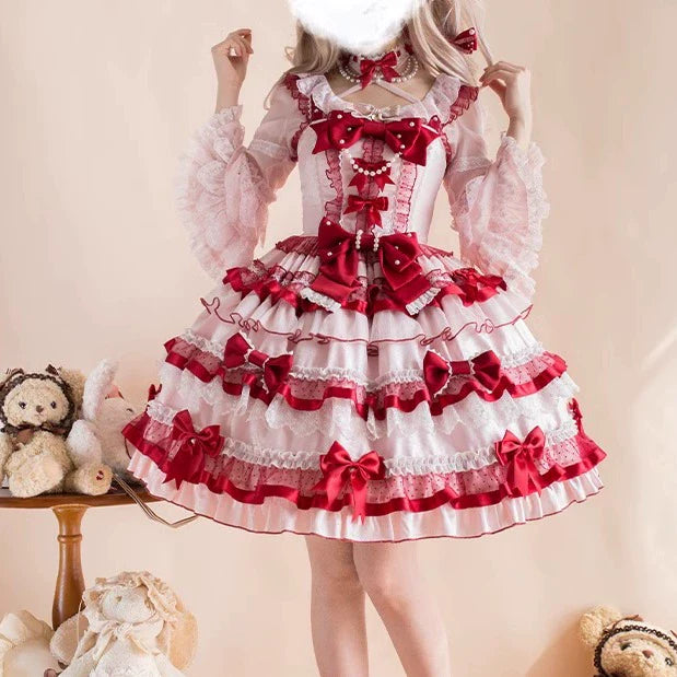 Raspberry Ribbon Vintage JSK - Original Lolita Dress