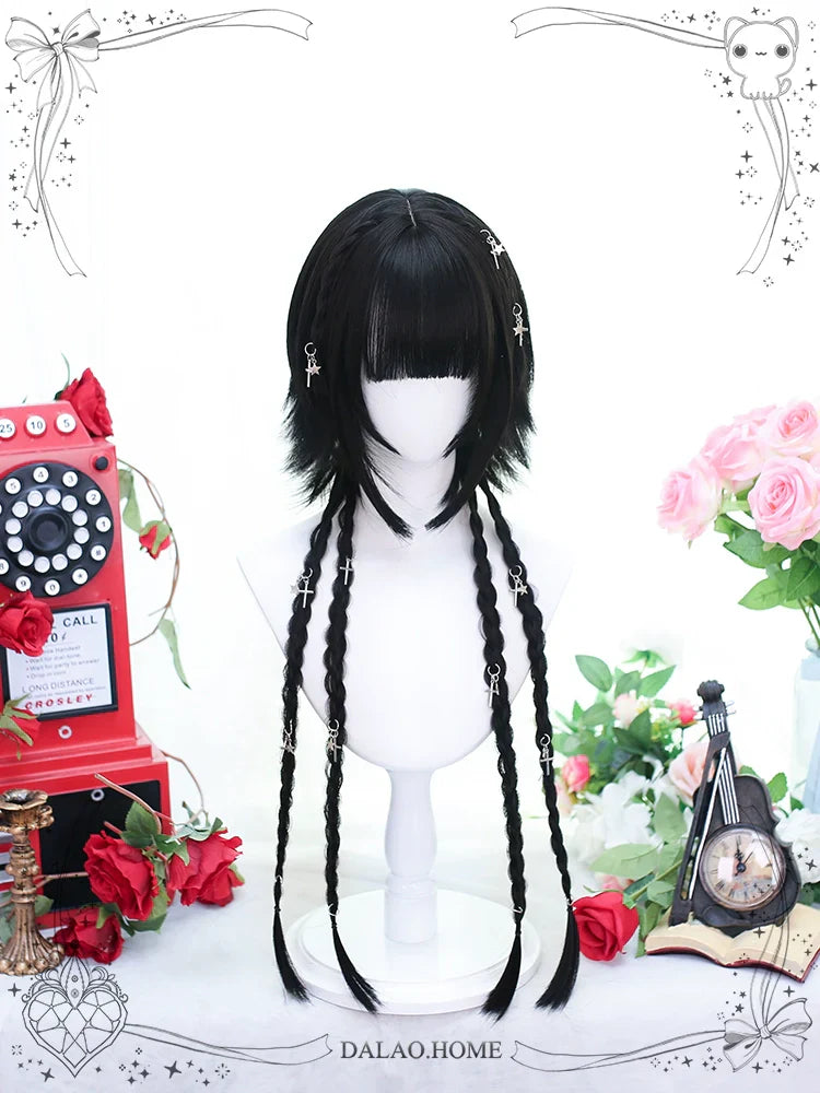 Realistic Highlighted Lolita Short Hair Wig Full Head Set for Women