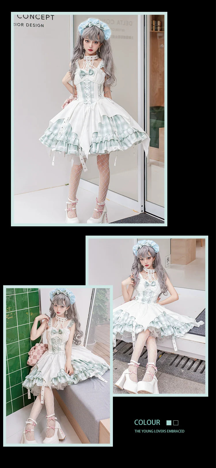 Rockwave Irregular Subculture Plaid JSK Dress