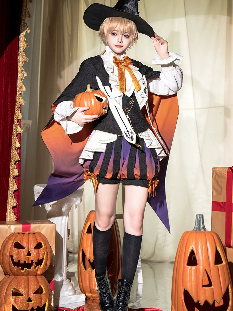 Original Carnival Night Lolita Prince-Style 2D Private Setting Cape + Shorts Performance Daily Set