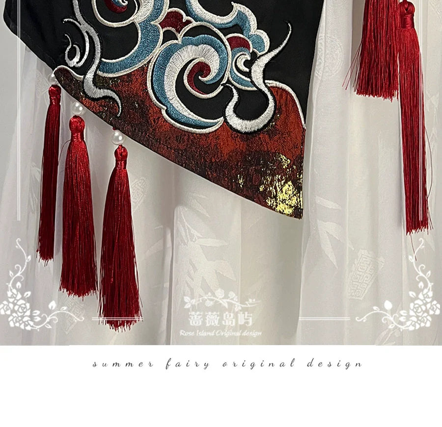 Original Chinese Style Hanfu-Inspired Ethnic Wear - Top & Pants Set